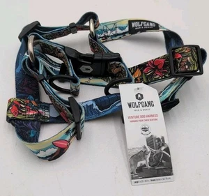 Wolfgang Venture Dog Harness Size Large 1" X 20"-30" Beach Scene Man & Beast NEW - Picture 1 of 5