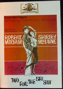 Two for the Seesaw DVD (1962 Robert Wise) Robert Mitchum Shirley MacLaine - Imagen 1 de 1