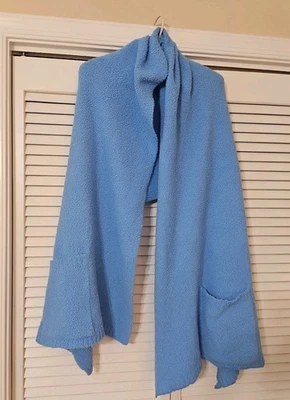 Envoltura de chenilla de peluche azul Lilly Pulitzer con bolsillos, talla única Foto 1 de 4