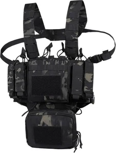 Tactical Chest Rig, Adjustable&Detachable Molle Chest Rigs with Mag Pouch - Picture 1 of 6