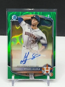 2025 Bowman Chrome Prospect Autographs MIGUEL ULLOLA 1st Auto Green Lava /99 - Picture 1 of 2