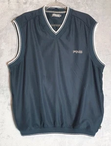 PING Golf Vest Sleeveless Navy Top L Performance Sportswear Retro Vintage  - Picture 1 of 5