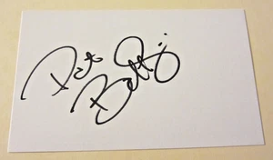Pat Battistini Actor Autographed Signed 3X5 Index Card "Stuck on You" "Rudy" - Picture 1 of 3