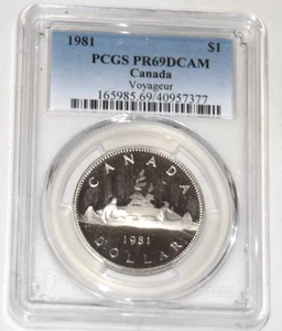 Canada 1981 Dollar $1 Coin Voyageur PCGS PR69DCAM Proof - Picture 1 of 4