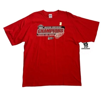 Detroit Red Wings Men's Size XL NHL 2008 Western Conference Champions T-Shirt  - Image 1 of 4