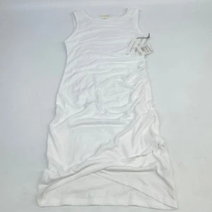 Treasure & Bond White Sleeveless Sheath Dress Tulip Hem Size S New - Picture 1 of 5