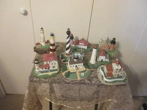 LOT OF 8 DANBURY MINT Lighthouses HISTORICAL AMER  LIGHTHOUSES #23 +BONUS - Picture 1 of 4
