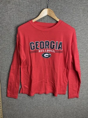 OVB Georgia Bulldogs Medium Ribbed Long Sleeve Red Crew Neck Shirt - Image 1 of 4
