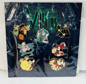 Disney Parks Villains Booster Set 7 Pins Ursula Cruella Maleficent Scar Neu! - Bild 1 von 3