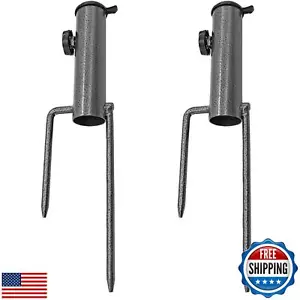 Waziaqoc 2 Pcs Patio Umbrella Steel Anchor, Heavy Duty Metal Umbrella Stands, - Picture 1 of 5