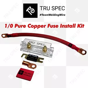 Tru Spec OFC 80 AMP ANL Portafusibile Blocco INLINE KIT INSTALLAZIONE BATTERIA 1/0 AWG GA - Foto 1 di 3