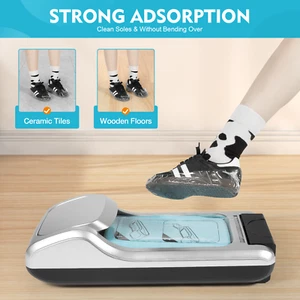 Smart Automatic Shoe Cover Dispenser with 3 Roll Disposable Plastic Shoe Films - Picture 1 of 17