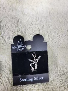 DISNEY 3-D TINKERBELL W/STAR SOLID STERLING SILVER .925 DANGLE CHARM NEW PANDORA - Picture 1 of 2