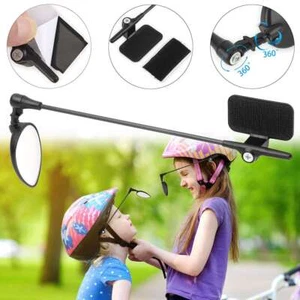 360° Bicycle Helmet Rearview Mirror Bike Cycling Riding Rear View Safety Mirrors - Picture 1 of 16