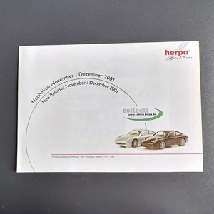HERPA  toy cars and trucks German/English  brochure / catalog Nov/Dec 2001 - Picture 1 of 12