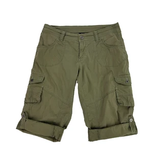 KUHL Womens 8 Kontra Capris Shorts Convertible Roll Up Green Cargo Hike Camp - Picture 1 of 21