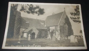 Vintage Real Photo RPPC postcard FELIXSTOWE OLD CHURCH Felixstowe Suffolk - Foto 1 di 1
