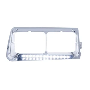 14 LED Freightliner FLD Headlight Bezel (Passenger) - White LED/Clear Lens - Bild 1 von 6