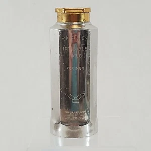 VTG  Yardley Invisible Talc for Men Silvertone Metal Shaker Bottle Partialy Used - Picture 1 of 7