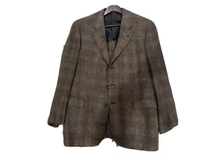 Brioni Italy Finest Clothing Blazer Sports Coat jacket Double-vent Plaid Check - Picture 1 of 3