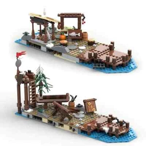 Medieval Viking Village Village Building Blocks Adaptive for 21343 Set 584 PCS - Picture 1 of 7