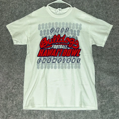 Fresno State Bulldogs Mens Shirt Medium White Red NCAA Football College Logo Top Cover