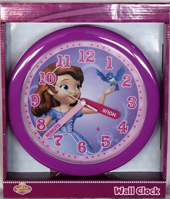 Nuevo en paquete, Disney Sofía la Primera, Reloj de Pared Redondo 9 pulgadas como en la foto Foto 1 de 2