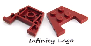 6 LEGO Dark Red Wedge Plate Cut-out 3 x 4 Wing Trapezoid Notches 48183 28842 - Foto 1 di 1