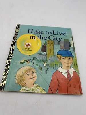 Мне нравится жить в городе маленькая золотая книга в твердом переплете 1972 LGB винтажный - Изображение 1 из 4