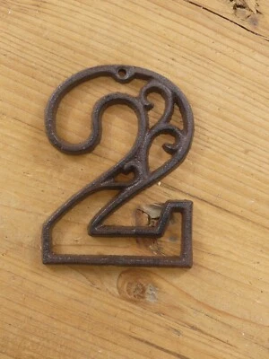 Metal House Numbers Street Address LARGE Rustic Cast Iron Pick #'s from 0-9 # - Image 1 of 4