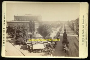 DEUTSCHLAND Hannover Theater Platz & Georgstraße 1880er Jahre Schrankfoto - Bild 1 von 2