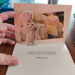 Pilsbury Doughboy VTG 1996 Pop-Up Card "Half Baked" Lemon Cake Recipe NOS Unused - Picture 1 of 7