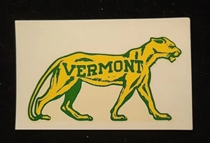 Rare Vintage 1950s Vermont University "Catamounts" Mascot Decal - Picture 1 of 2