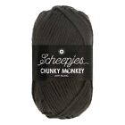 Chunky Monkey Aran Anti Pilling Grey Acrylic Yarn 100g - 2018 Dark Grey