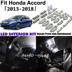 14x White LED Interior Lights Package Kit For 2013- 2016 2017 2018 Honda Accord - Picture 1 of 11