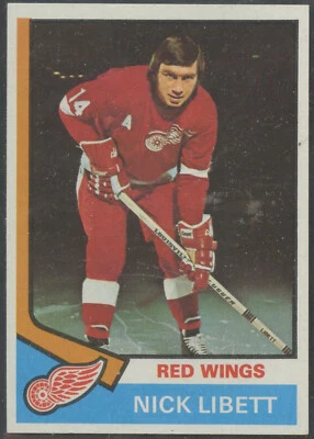 1974-75 Topps #193 Nick Libett Detroit Red Wings - Image 1 of 2