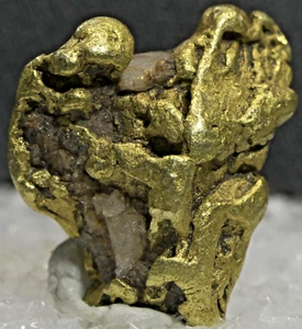 CRYSTALLIZED ALLUVIAL NATIVE GOLD! 4.9GRAMS! 1 X .5 X 1 CM!ELDORADOCREEK YUKON#7 - Picture 1 of 4