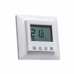Digital Raumthermostat mit Busch Jäger balance SI Rahmen für Fußbodenheizung - Bild 1 von 9