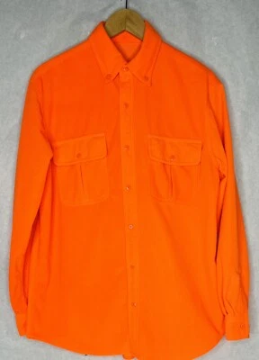 Trail Crest Men Medium Fluorescent￼Orange Long sleeve button up shirt - Image 1 of 4
