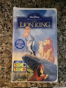 NEW The Lion King VHS Disney Masterpiece Sealed 1995 Clamshell Movie Video Case - Picture 1 of 3