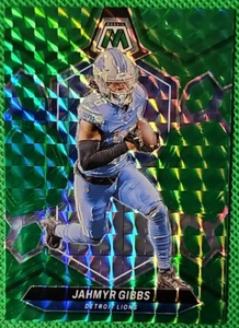 Jahmyr Gibbs 2024 mosaico verde mosaico Prizm #73 Detroit Lions NUEVO - Imagen 1 de 2