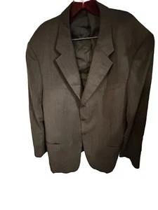 MENS Armani Collezioni BLAZER SIZE 46 R 100% WOOL DARK GRAY STRIPED - Picture 1 of 13