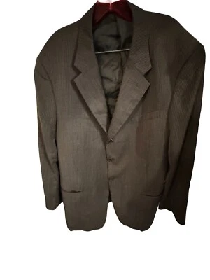 BLAZER HOMBRE ARMANI COLLEZIONI TALLA 46 R 100% LANA GRIS OSCURO RAYAS Foto 1 de 4