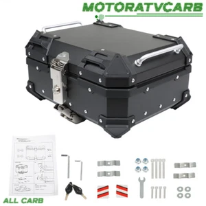 Motorcycle Aluminum Trunk Rear Top Case Luggage Tour Tail Tool Box Lock 22L US - Picture 1 of 12