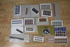 Vintage Stamp Block Plate Lot - 18 sheets- Potage $39.95 Face Value .37 .60 - Picture 1 of 7