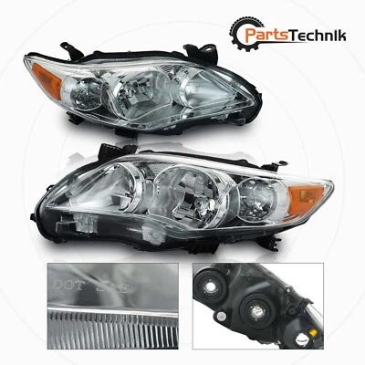 LH&RH Headlights Projector Headlamps Assembly For 2011-2013 Toyota Corolla S - Image 1 of 4