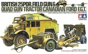 TAMIYA 1:35 KIT MEZZO MILITARE BRITISH 25DPR.FIELD GUN & QUAD GUN TRACTOR 35044 - Foto 1 di 1