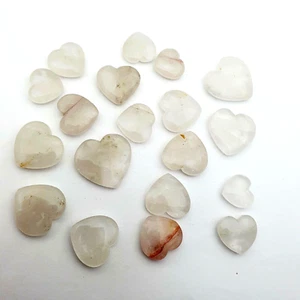 Piedra preciosa cabujón corazón de cuarzo natural 3 piezas 15,50*16-29*30 mm 103 quilates - Imagen 1 de 4