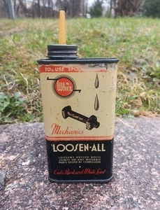 Vintage Whiz 8oz Mechanics Loosen-All Oil Can Oiler Empty - Picture 1 of 6