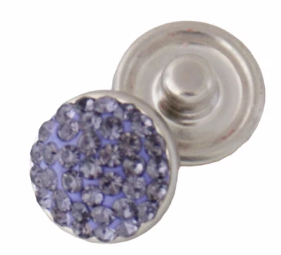 Mini tachuela de cristal con estrás púrpura iris joyería a presión se adapta a jengibre pequeño de 12 mm Foto 1 de 4